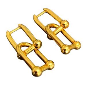 Edgy U-Link Chain Studs in 14k Gold Vermeil -  Hardware Hardwear Hoop Earrings